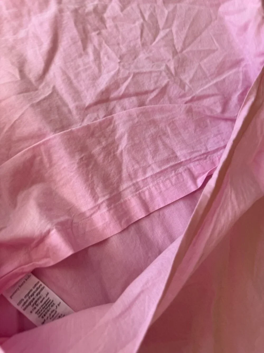 Pottery Barn Kids Pink Ruffled Pillow Sham 20x26 100% Organic Cotton
